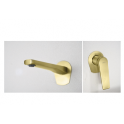 Μπαταρία Νιπτήρος Εντοιχιζόμενη Μικτική IMEX DELOS GLD055/OC Χρυσό Ματ